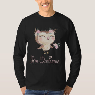 T-shirt Je suis génial Filles de hibou Enfants Femmes Mig