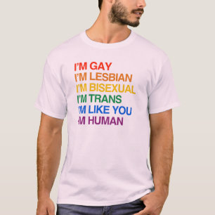 T-SHIRT JE SUIS GLBT JE SUIS HUMAIN