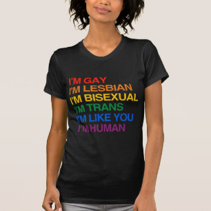 T-shirt Je suis GLBT que je suis HUMAIN