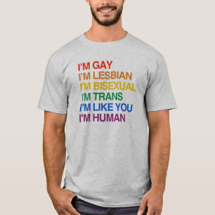 T-shirt Je suis GLBT que je suis HUMAIN