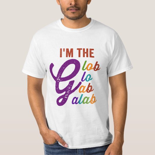 T-shirt je suis glo gab galab (Devant)