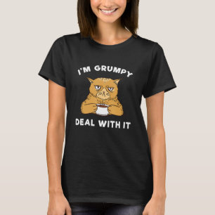 T-shirt Je suis Grumpy Deal Avec It Grumpy Coffee Cat