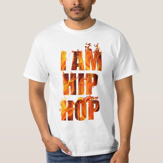 T-shirt Je suis hip hop de flambage (Devant)