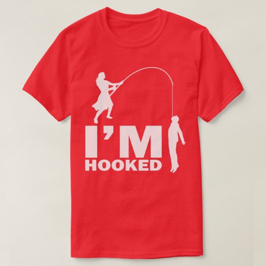 T-shirt Je suis Hooked Funny Bachelor Party cadeau (Design devant)