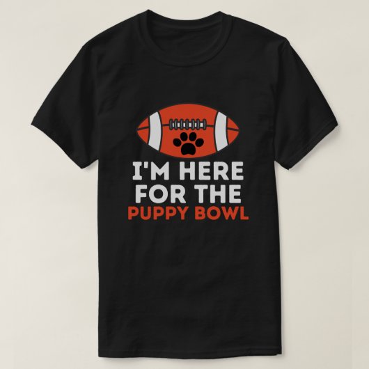 T-shirt Je suis ici pour le chien chiot Bowl Funny (Design devant)