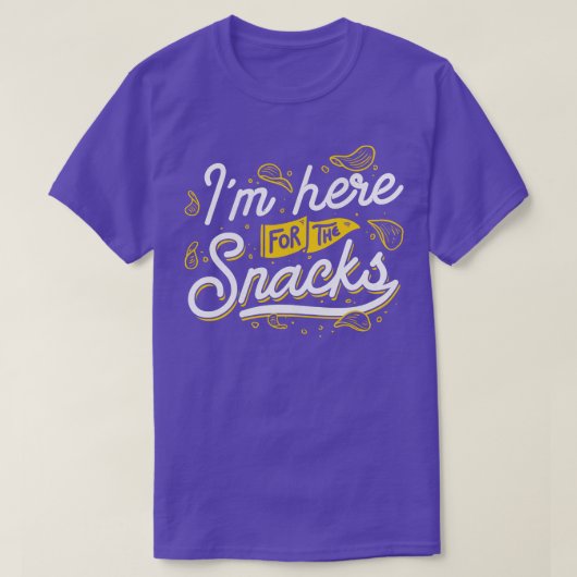 T-shirt Je Suis Ici Pour Les Snacks (Design devant)