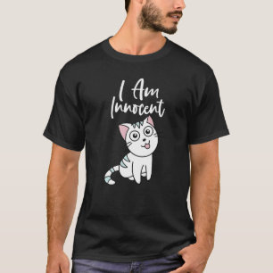 T-shirt Je suis innocent je miaule je minou je chat enfant