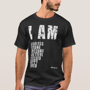 T-shirt Je Suis Intrépide, Fort, Béni Dieu Amoureux Motiva