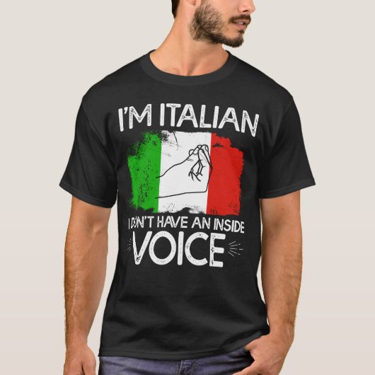 T-shirt Je suis Italien, je n'ai pas de voix intérieure (Devant)