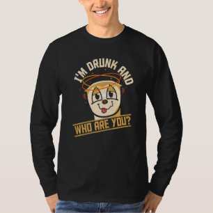 T-shirt Je suis ivre et qui êtes-vous buvez Meerkat