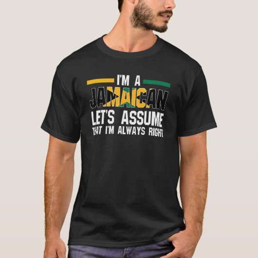 T-shirt Je suis Jamaïcain supposons la Jamaïque (Devant)