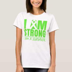 T-shirt Je suis - je suis un survivant - lymphome fort