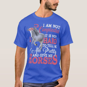 T-shirt Je suis jolie et donne-moi des chevaux amusants Fl