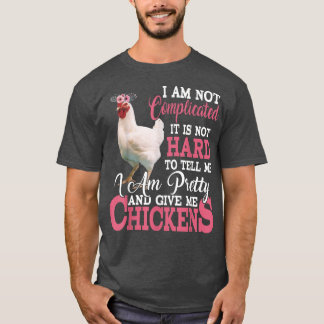 T-shirt Je suis jolie et me donne des poulets amusants pou