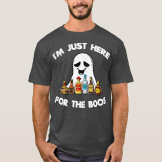 T-shirt Je Suis Juste Ici Pour Boos Halloween Boissons Biè