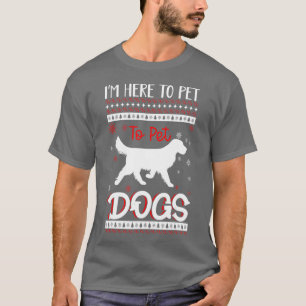 T-shirt Je suis juste ici pour faire jouer tous les chiens