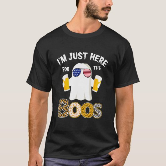 T-shirt Je suis juste ici pour le Boos Boss & Beer Hallowe (Devant)