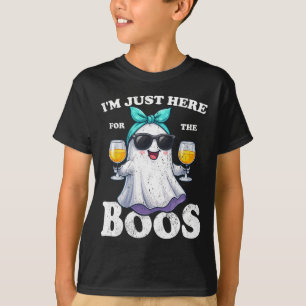 T-shirt Je suis juste ici pour le Boos Halloween Women Gho