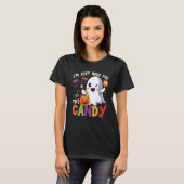T-shirt Je suis juste ici pour le Candy mignon fantôme Hal (Devant entier)