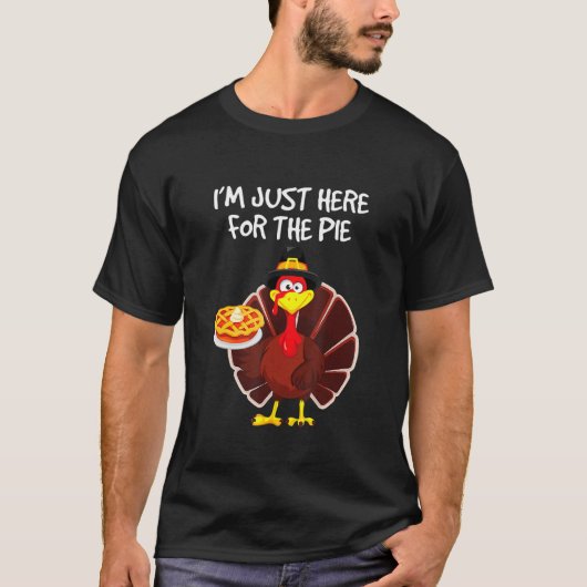 T-shirt Je suis juste ici pour le Citrouille Pie Thanksgiv (Devant)