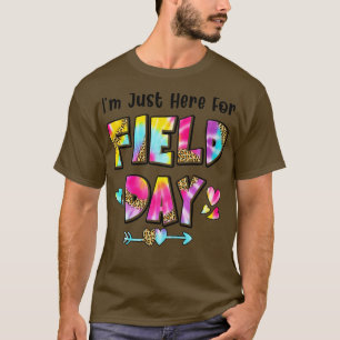 T-shirt Je Suis Juste Ici Pour Le Jour Du Champ Leopard Ti