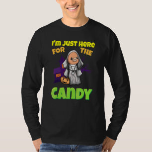 T-shirt Je Suis Juste Ici Pour Les Bonbons Monstre Effraya