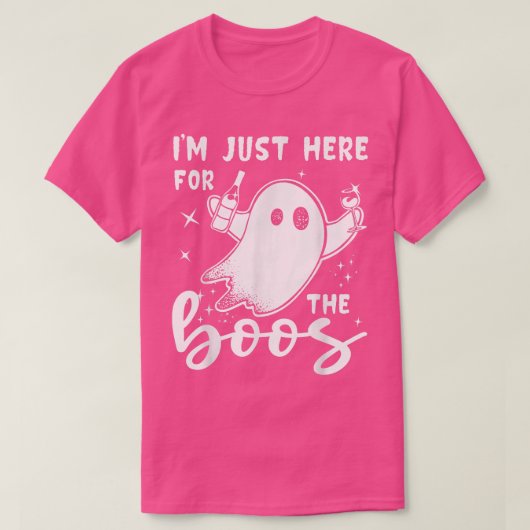 T-shirt Je suis juste ici pour les boos Funny Wine Hallowe (Design devant)