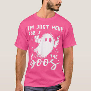 T-shirt Je suis juste ici pour les boos Funny Wine Hallowe
