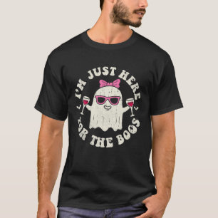 T-shirt Je suis juste ici pour les boos Halloween Boire