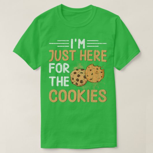 T-shirt Je suis juste ici pour les cookies Funny Baker Bak (Design devant)
