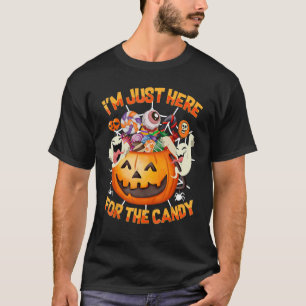 T-shirt Je suis juste ici pour les enfants costumés en hal