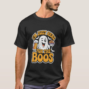 T-shirt Je suis juste ici pour les fantômes drôles d'Hallo