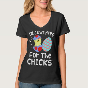 T-shirt Je suis juste ici pour les filles Pâques Jour drôl