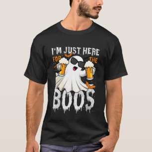 T-shirt Je suis juste ici pour les huées Bière fantôme rét