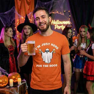 T-shirt Je suis juste ici pour les huées Funny Ghost Hallo