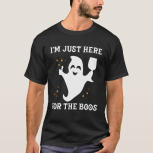 T-shirt Je suis juste ici pour les huées Halloween Smile P