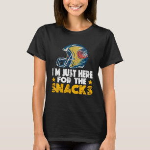 T-shirt Je suis juste ici pour les snacks American Footbal