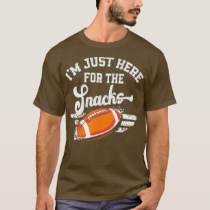 T-shirt Je suis juste ici pour les snacks amusants de foot