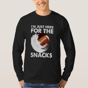 T-shirt Je suis juste ici pour les snacks US Gamers Footba