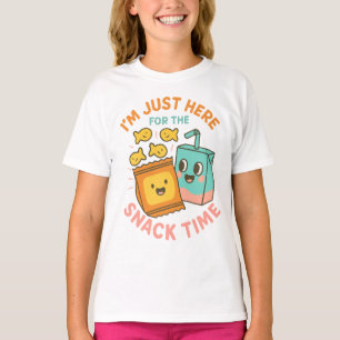 T-shirt Je suis juste là pour l'heure des collations – Déj