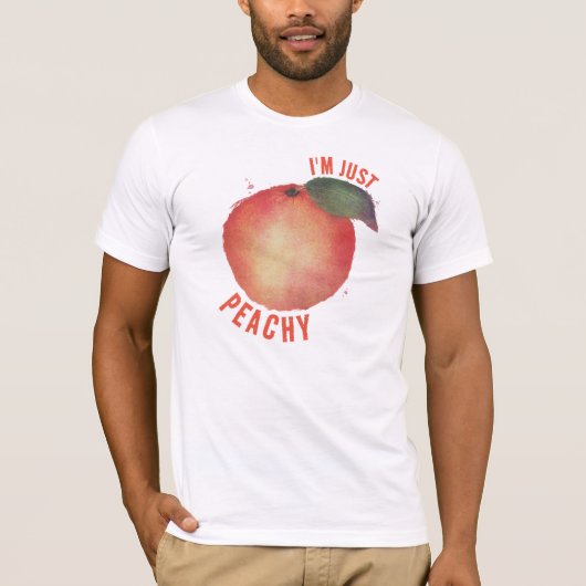 T-SHIRT JE SUIS JUSTE PEACHY, PEACH GRAPHIC MENS (Devant)