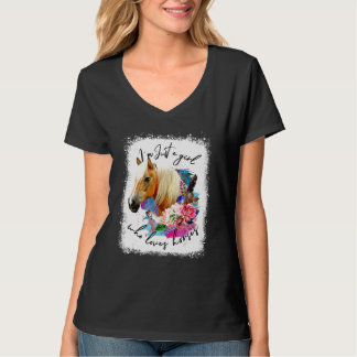 T-shirt Je suis juste une fille qui aime les chevaux fleur