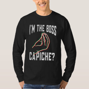 T-shirt Je Suis La Capiche Boss Gesture De Main Italienne