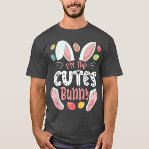 T-shirt Je suis La Cutes Bunny Matching Famille Oeufs de P