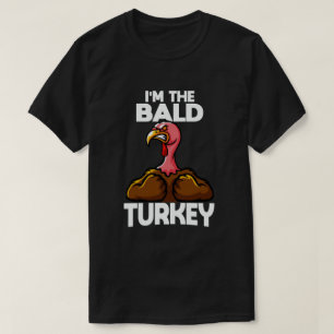 T-shirt Je suis la famille Bald Turkey Thanksgiving