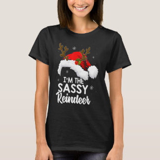 T-shirt Je suis la famille des pyjamas de Noël Sassy Reind