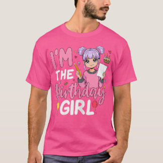 T-shirt Je Suis La Fille Anniversaire Anime Sketching Girl