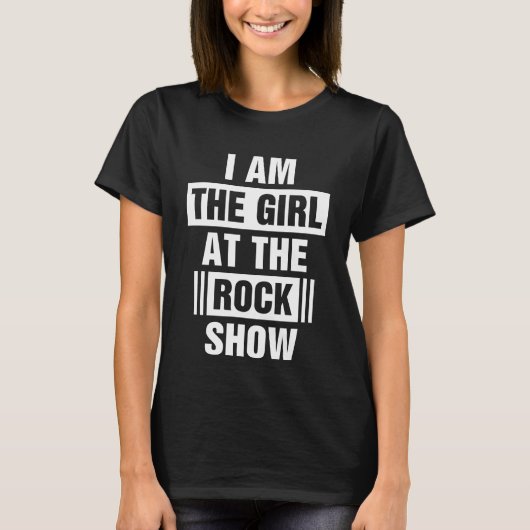 T-shirt Je Suis La Fille Au Rock Show (Devant)