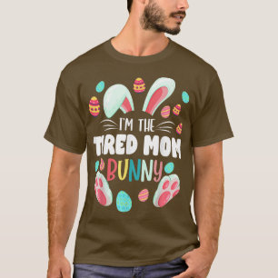T-shirt Je suis la maman lapin fatiguée, ensemble familial