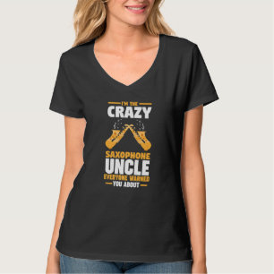 T-shirt Je suis la musique de l'oncle saxophone fou